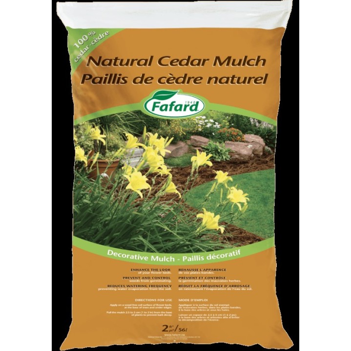 Fafard Natural Cedar Mulch 56L